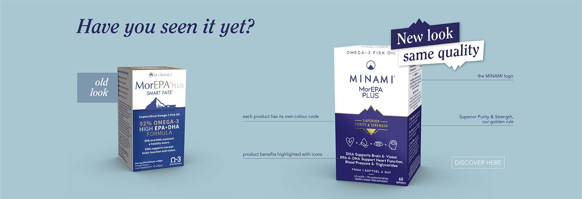 New Minami package. New look, same superior quality.